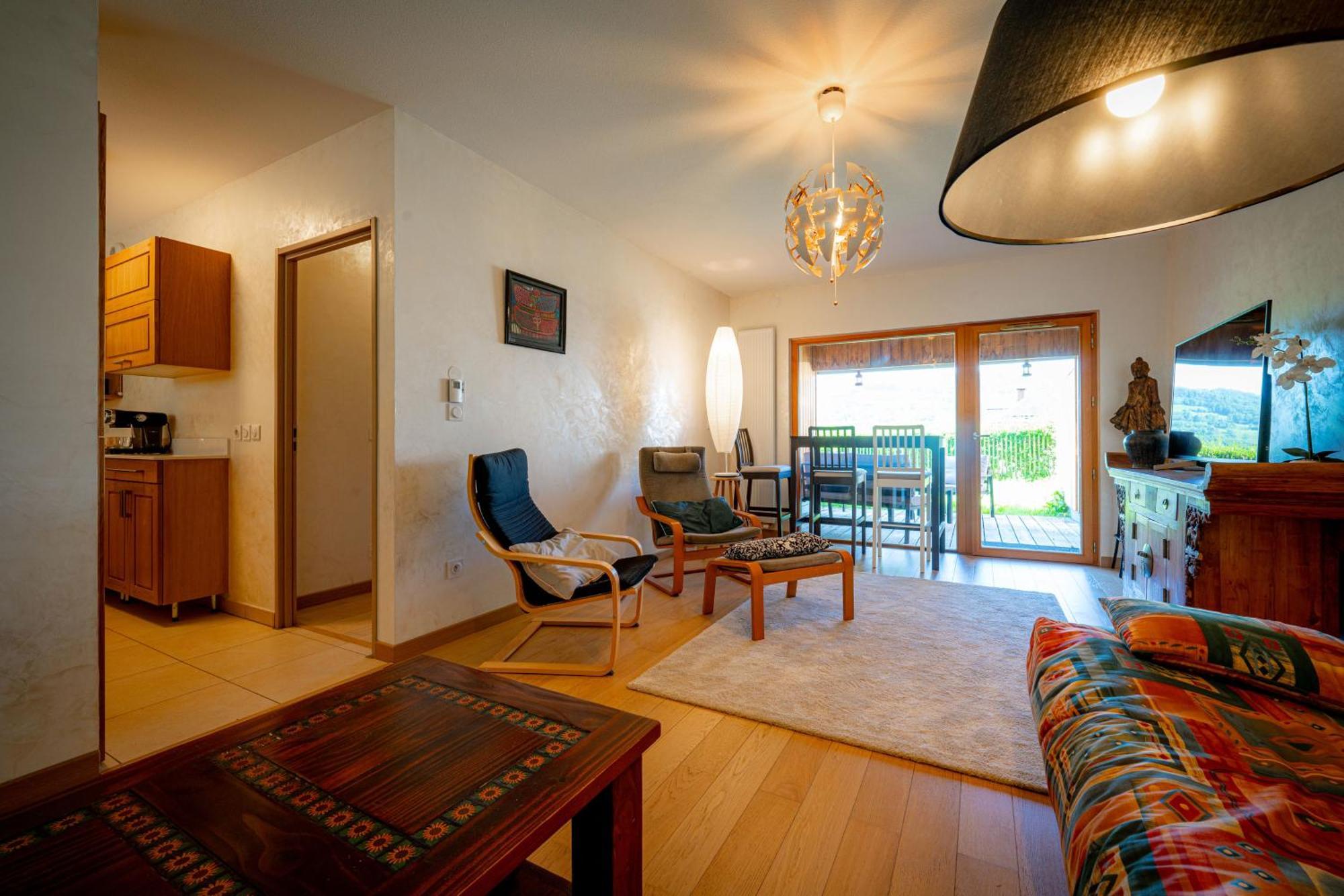 Vue Sur Les Montagnes-Wifi-Terrasse Apartment Saint-Jean-d'Arvey ภายนอก รูปภาพ